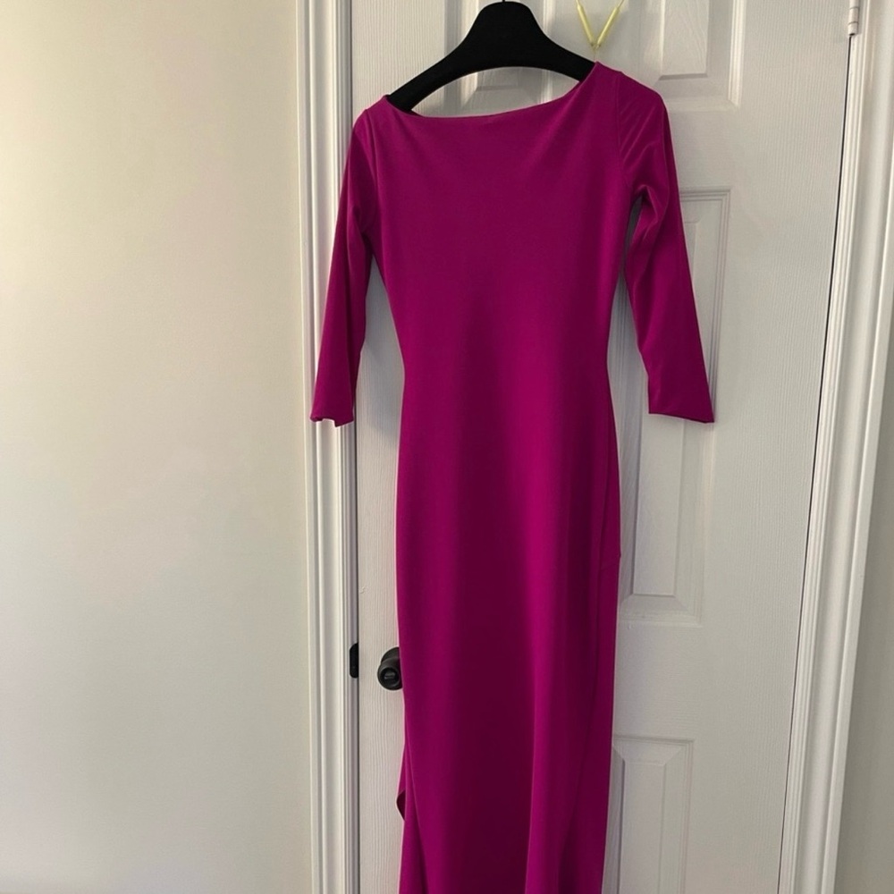 Chiara Boni Fuchsia Long Sleeve Dress